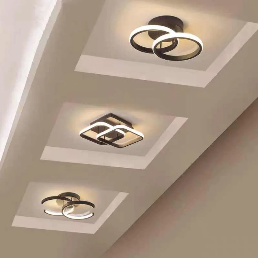 Moderne LED Deckenleuchte 2 Ringe
