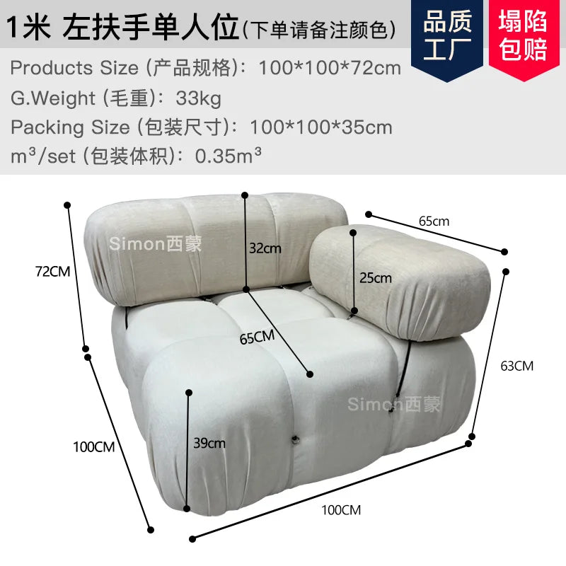 Italienisches Modulares Ecksofa – Designer Wohnzimmer Sofa 2025