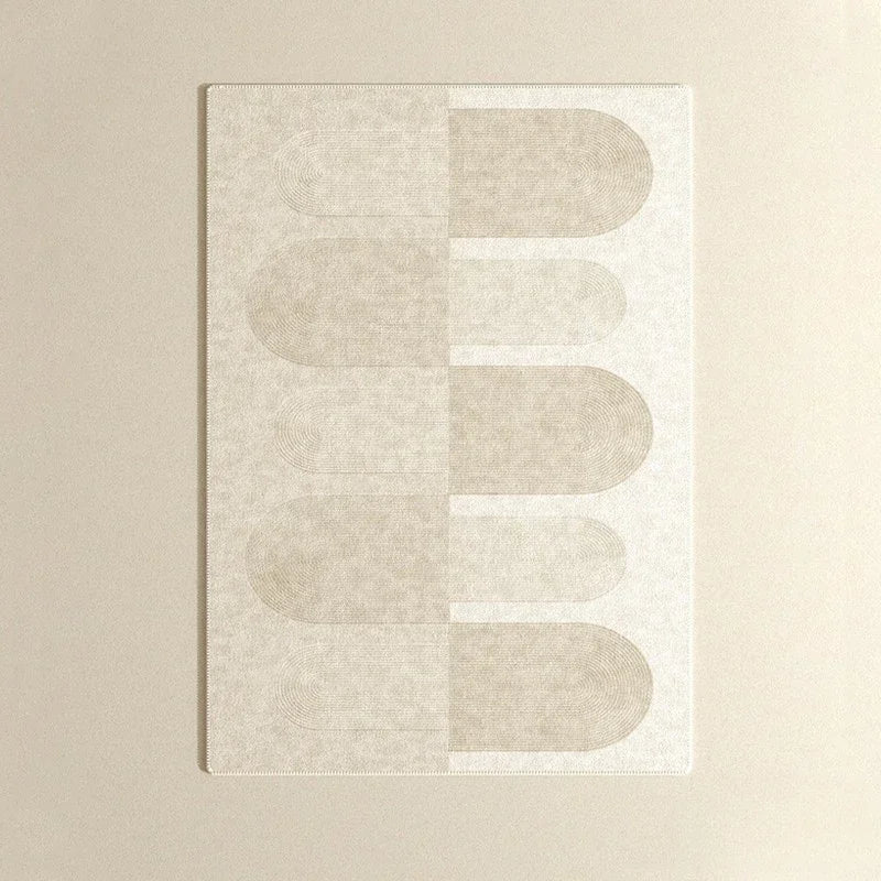 Beige Wohnzimmer Großflächen-Teppich