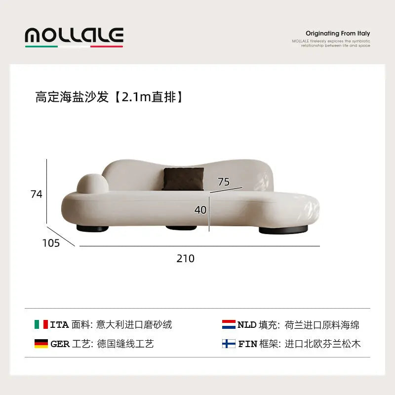 Sectional Modern Living Room Sofas Lazy Floor White Curved Living Room Sofas Relaxing Designer Muebles Postmodern Furniture