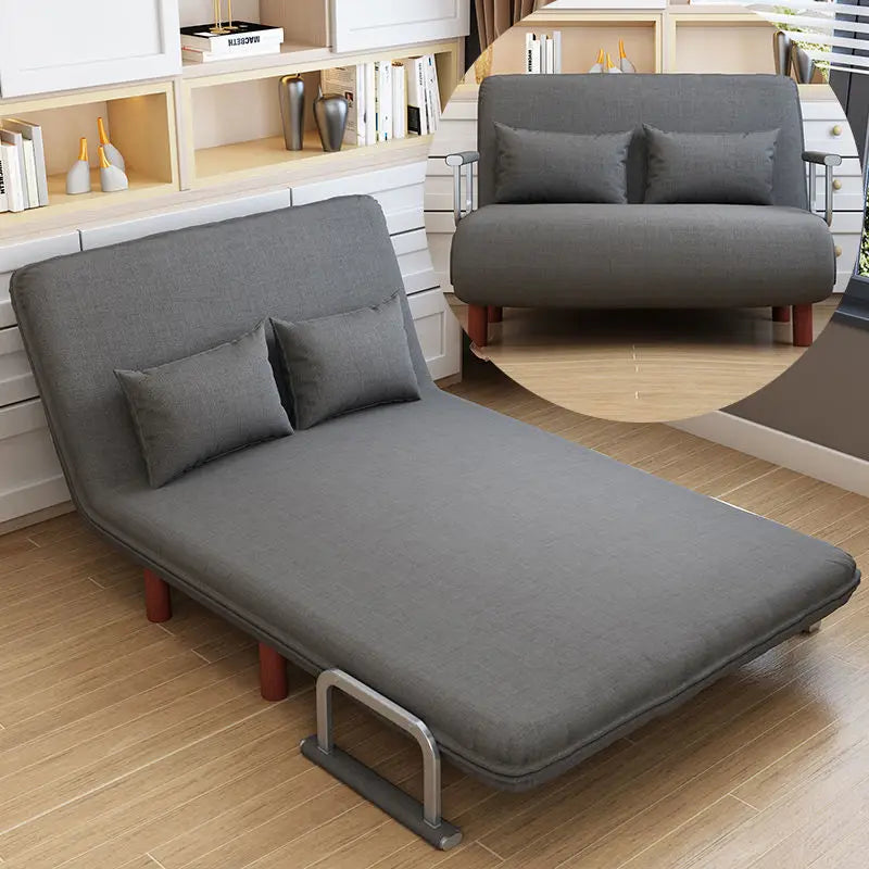 IHOME 65cm Graues Schlichtes Klappsofa-Bett