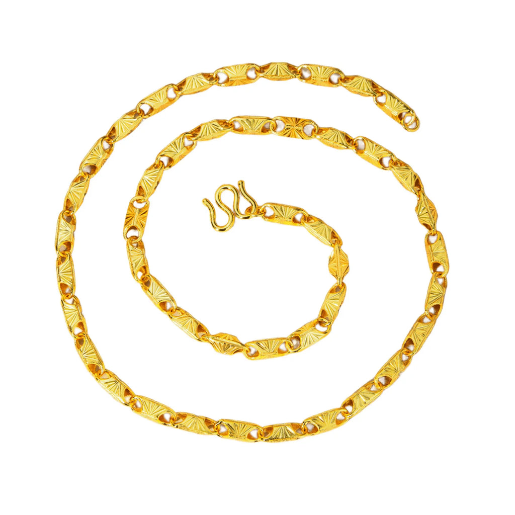 Luxus Echtgold Schmuck 24k Zertifizierte Quadrat-Halskette