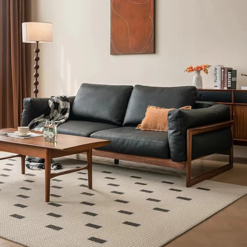 Sectional Leather Living Room Sofas Designer Floor Nordic Lazy Living Room Sofas Mid Century Couch Sillon Cama Salon Furniture