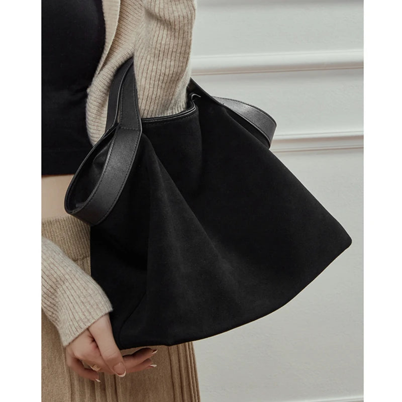 Burminsa Wildleder Echtleder Hobo Handtasche