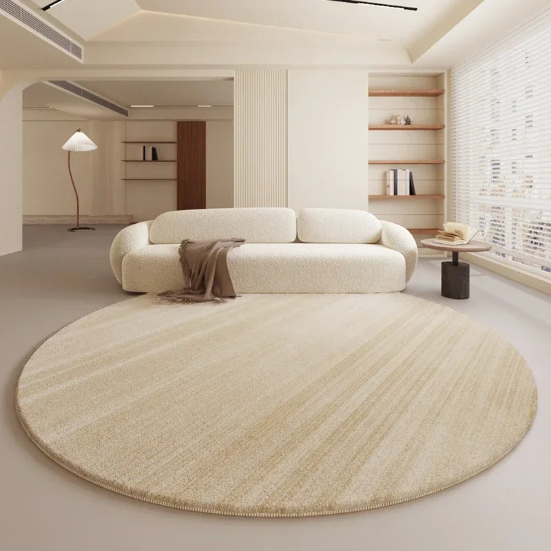 Creme-Stil Runder Teppich für Schlafzimmer