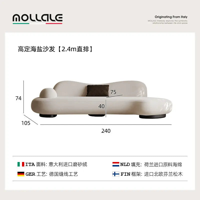 Sectional Modern Living Room Sofas Lazy Floor White Curved Living Room Sofas Relaxing Designer Muebles Postmodern Furniture