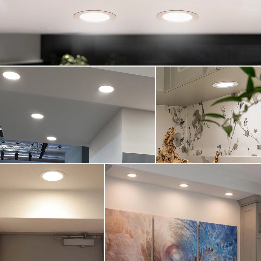 10er-Pack LED Downlight 220V Einbau Rund