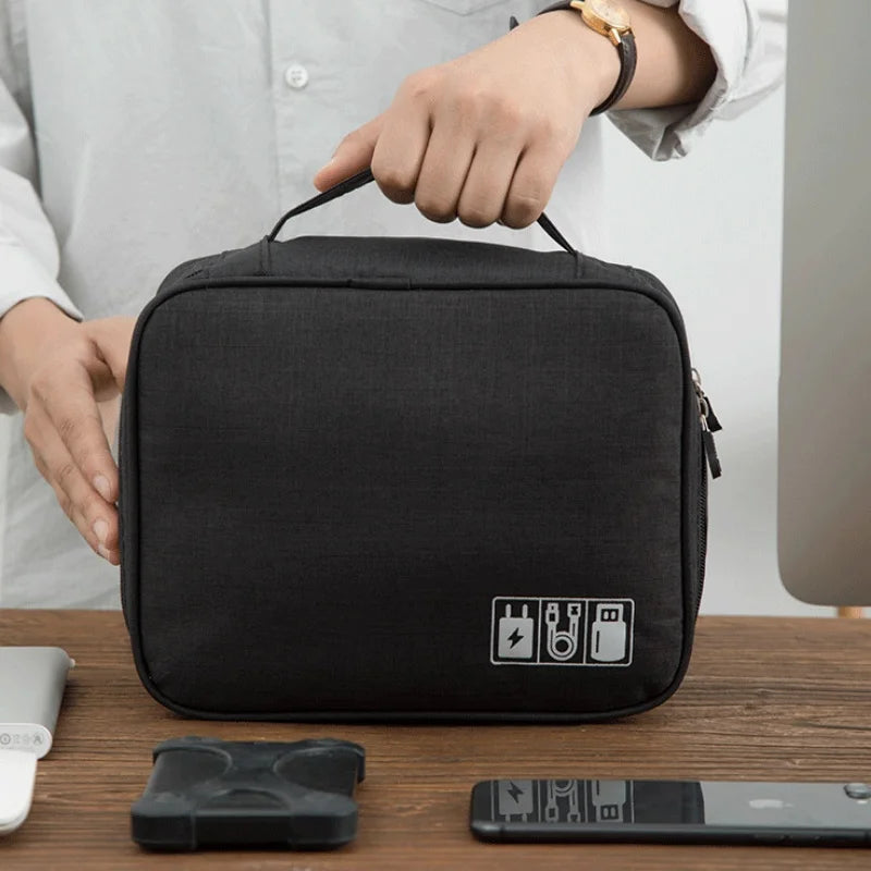 Reise Elektronik Organizer Tasche - Multifunktionale Aufbewahrung für Kopfhörer, Kabel und Zubehör