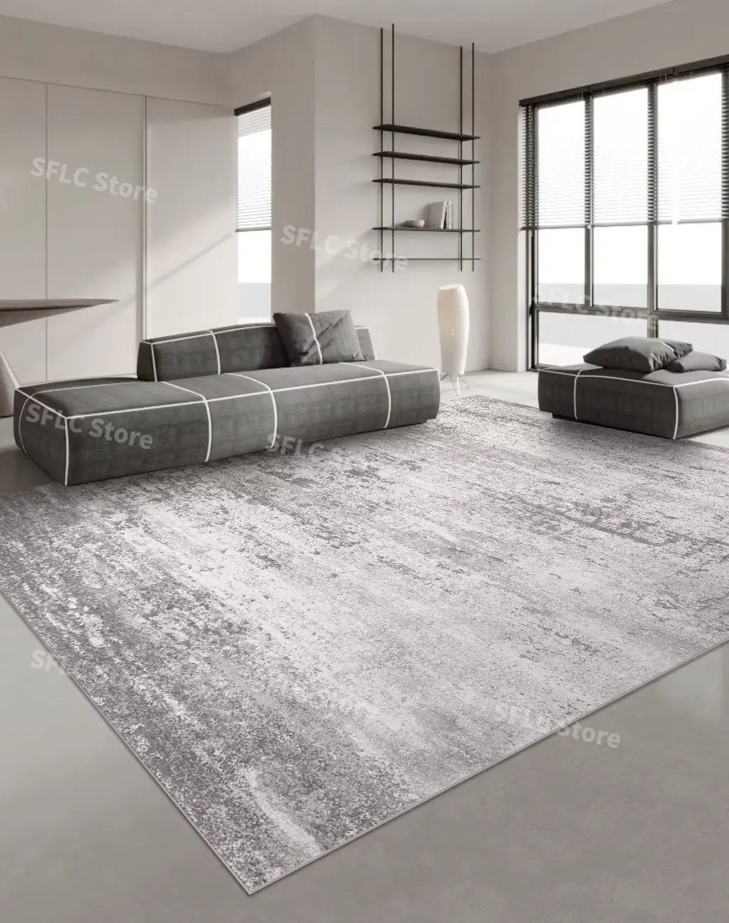 Minimalistischer Teppich Beige - Japanischer Stil für Wohnzimmer, Schlafzimmer und Garderobe