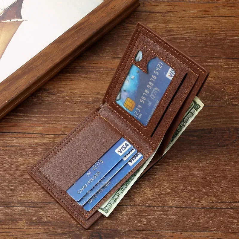 Minimalistische Leder-Geldbörse – Schlankes Portemonnaie für Herren
