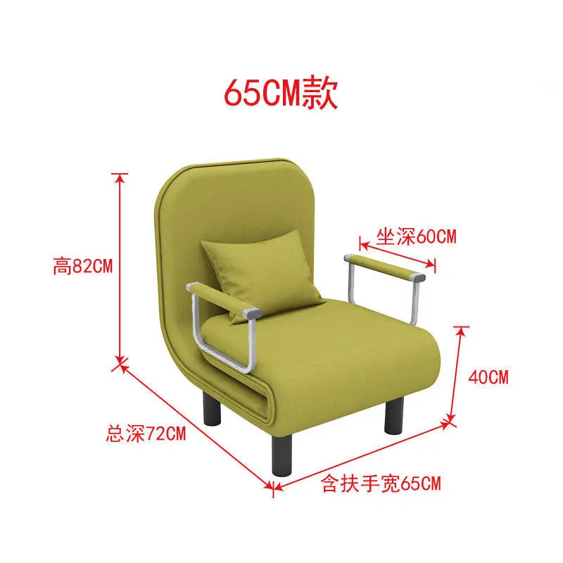 IHOME 65cm Graues Schlichtes Klappsofa-Bett