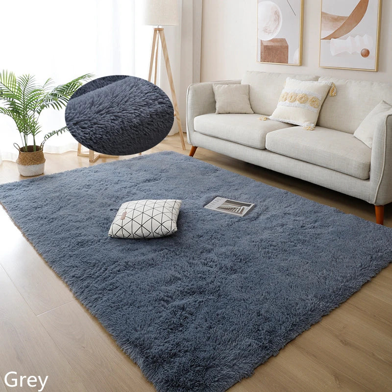 Weißer Flauschiger Teppich - Moderner Hochflor Teppich für Wohnzimmer, Schlafzimmer und Kinderzimmer