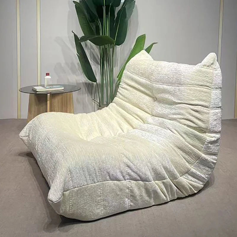 Bean Bag Chair Adult Fireside Chair Comfy Lazy Floor Sofa Chenille Single Sofa Couch Memory Foam Chair for Living Room Bedroom