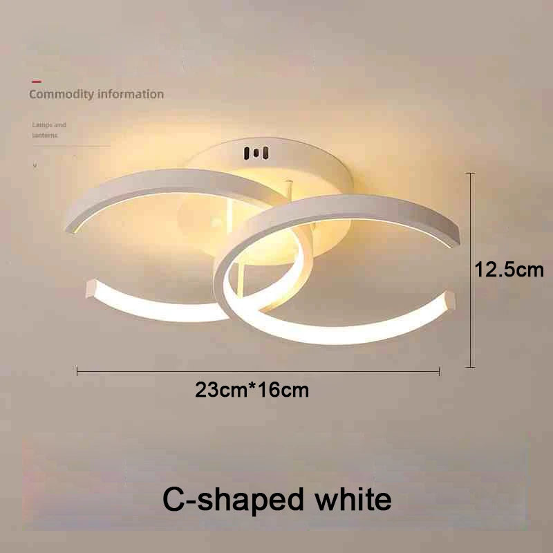 Moderne LED Deckenleuchte 2 Ringe