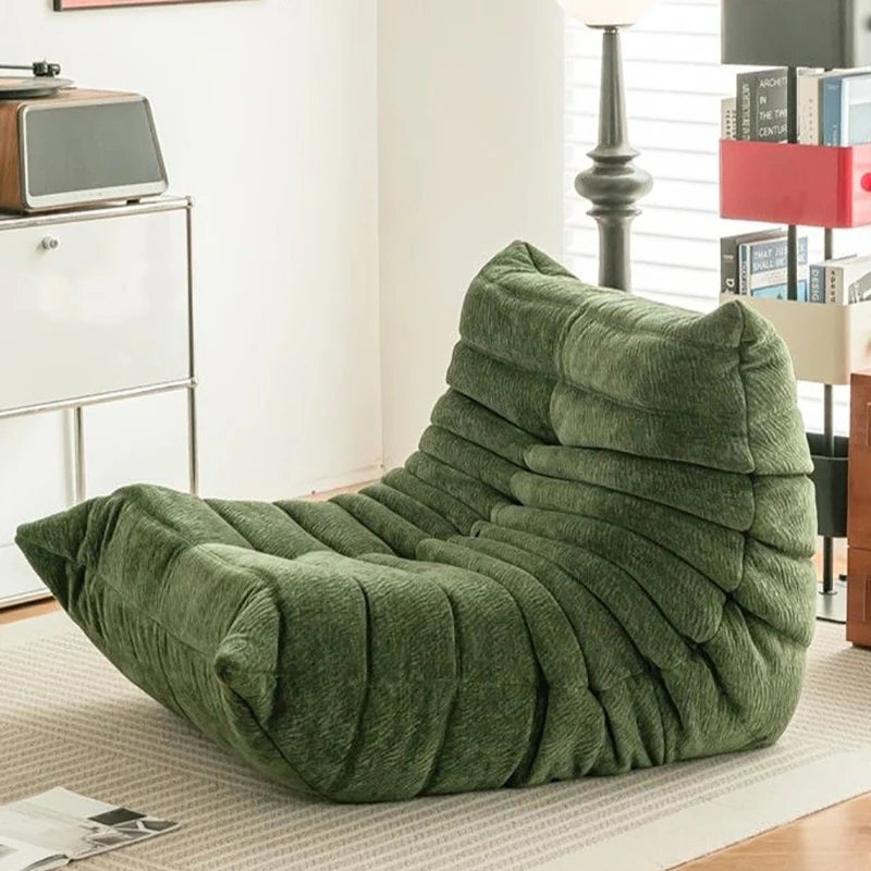 Bean Bag Chair Adult Fireside Chair Comfy Lazy Floor Sofa Chenille Single Sofa Couch Memory Foam Chair for Living Room Bedroom