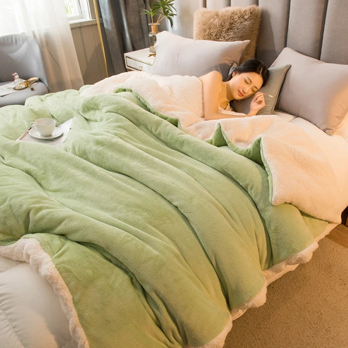Woll-Wurfdecke für warme Winter