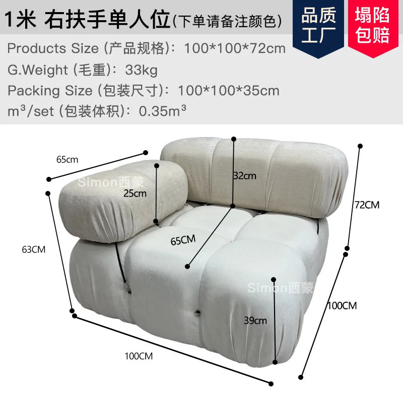 Italienisches Modulares Ecksofa – Designer Wohnzimmer Sofa 2025
