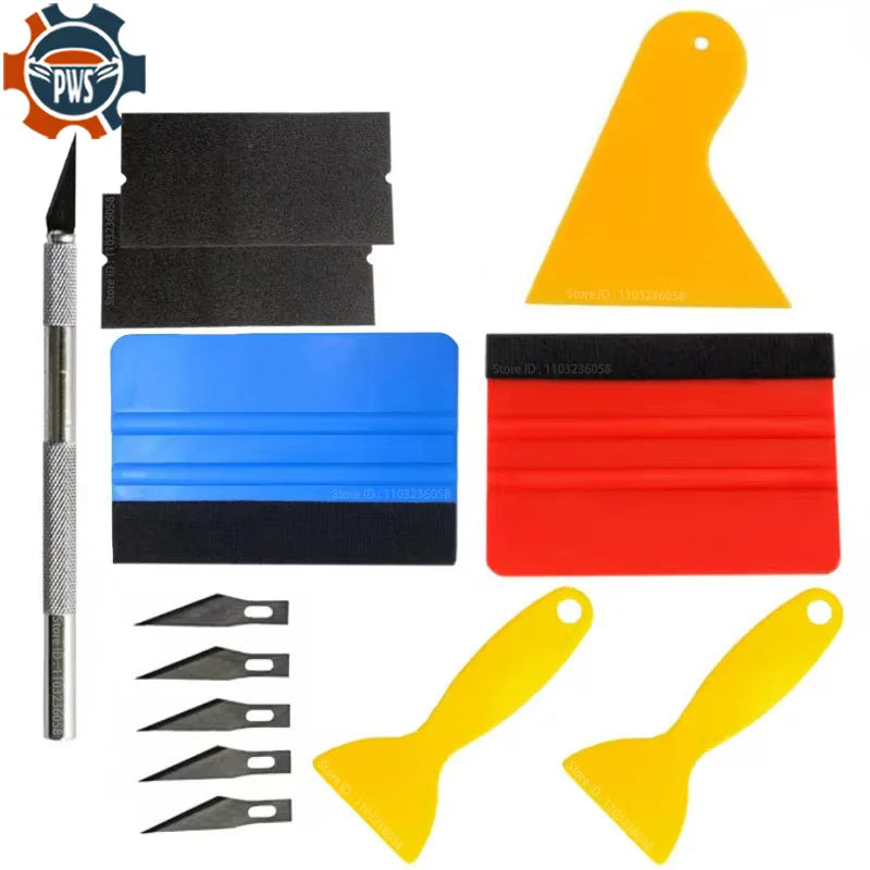 PWS Folierungs-Werkzeug-Set - Profi Car-Wrapping & Scheibentönungs-Kit