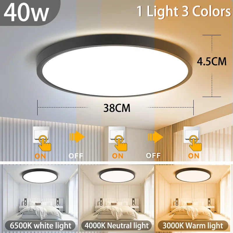 LED Deckenlampe AC220V 3 Farben Dimmbar