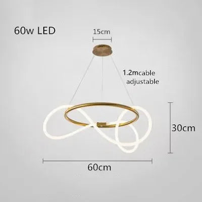 Nordischer LED Schlauch-Kronleuchter