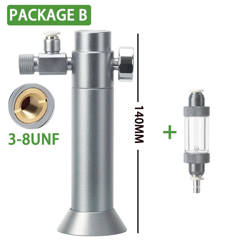 Aquarium CO2 Druckminderer Set – Magnetventil mit Blasenzähler