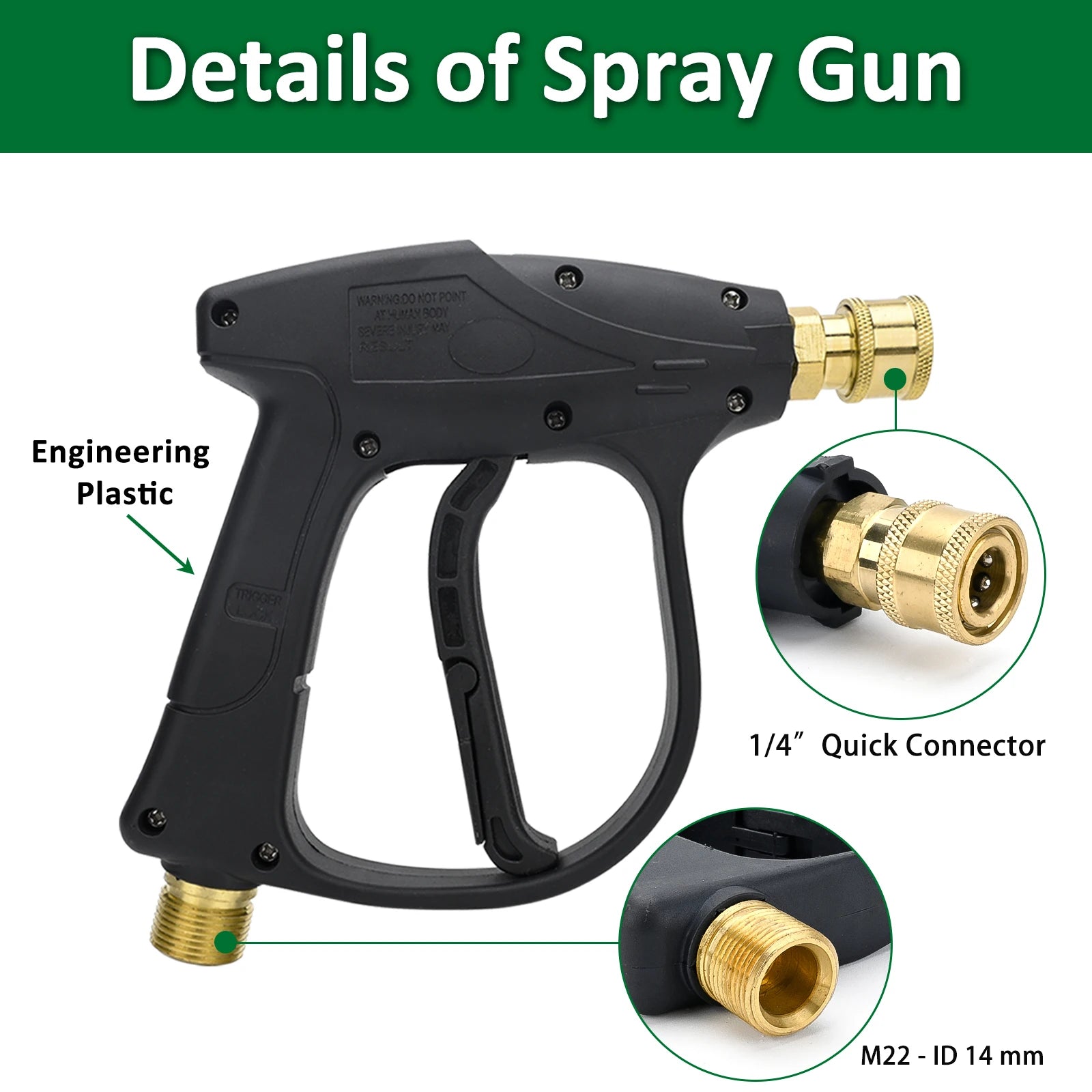 Pressure Washer Water Gun for Car Cleaning Hose Connector For Karcher Nilfisk Parkside Bosch Quick connector nozzles