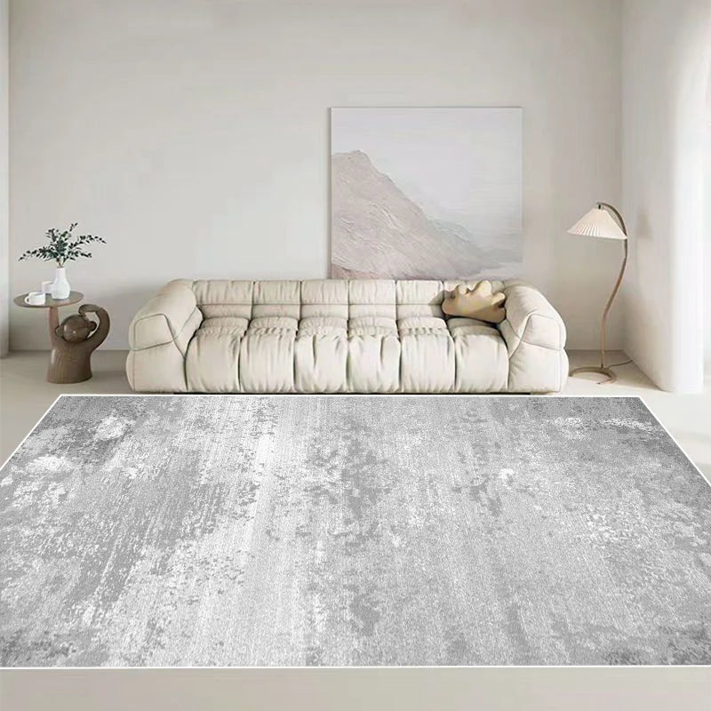 Luxus Wohnzimmer Teppich Grau - Moderner Flur Teppich waschbar für Schlafzimmer und Wohnbereich