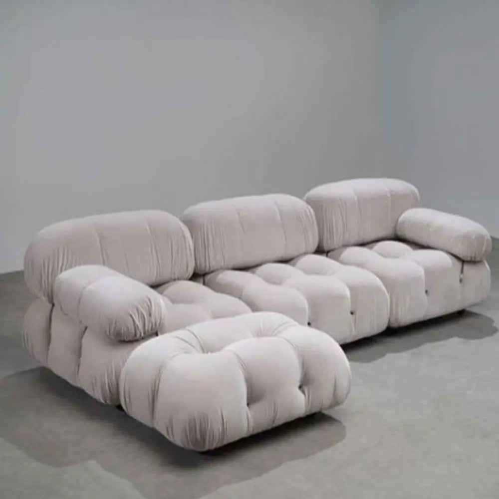 Italienisches Minimalistisches Schlafsofa - Elektrisch verstellbar Samt ohne Wandabstand