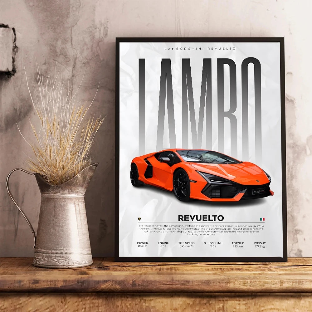 Berühmte Autos Poster - S14 F430 SF90 AMG GT R34 F40 Leinwand Wandkunst für Wohnzimmer