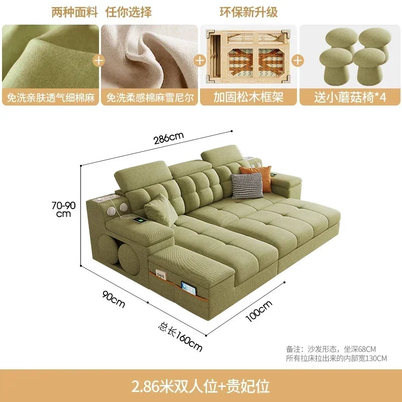 Lounge Armrest Elasticas Sofa Hidden Bed Multifunctional Luxury Sofas Modern Funky Minimalist Designer Muebles TrendyFurniture