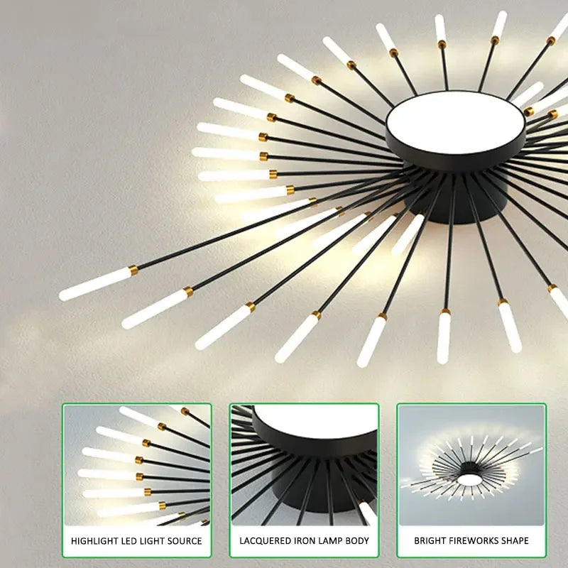 Moderne Designer LED Deckenlampe - Kreative Spiral-Leuchte für Wohnzimmer und Esszimmer