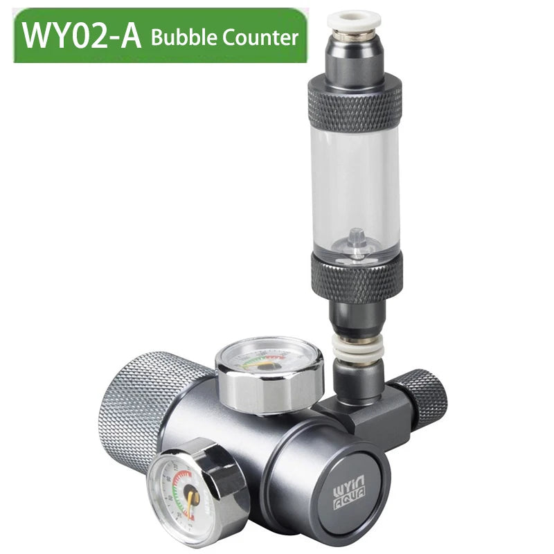 Aquarium DIY CO2 Pressure Reducing Valve Quick Insertion Bubble Gauge Electromagnetic Valve Fish Tank CO2 Regulator Equipment