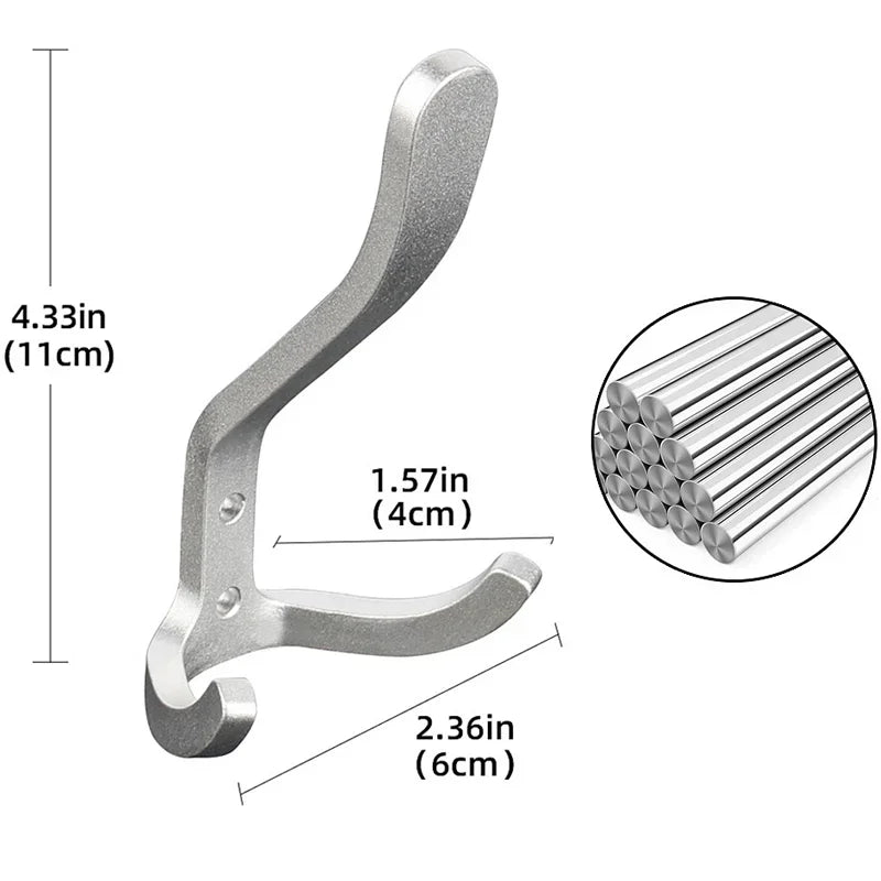 Aluminium Wandhaken selbstklebend – Für Mäntel, Handtücher & Schlüssel