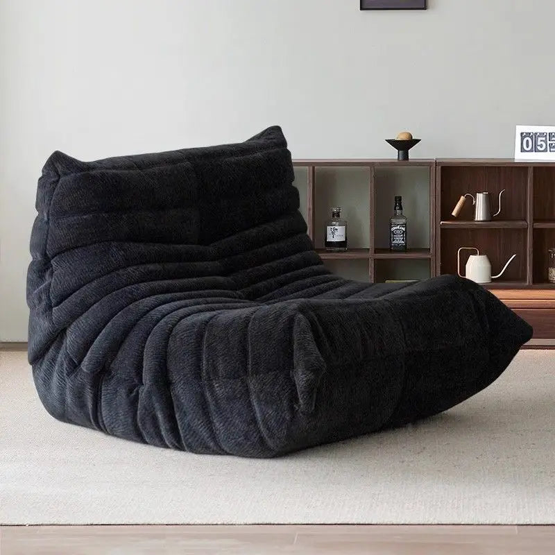 Bean Bag Chair Adult Fireside Chair Comfy Lazy Floor Sofa Chenille Single Sofa Couch Memory Foam Chair for Living Room Bedroom