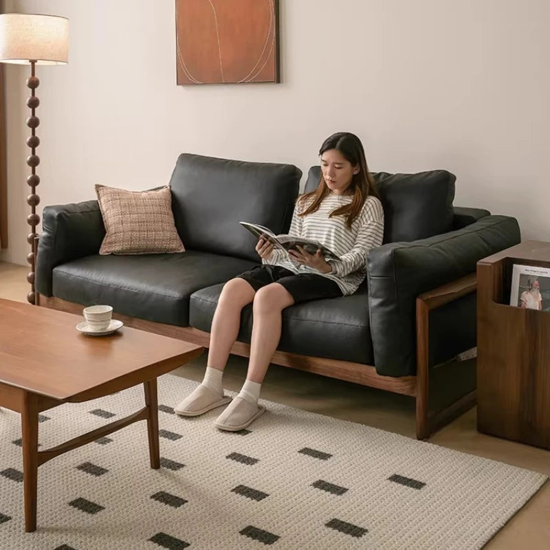 Sectional Leather Living Room Sofas Designer Floor Nordic Lazy Living Room Sofas Mid Century Couch Sillon Cama Salon Furniture