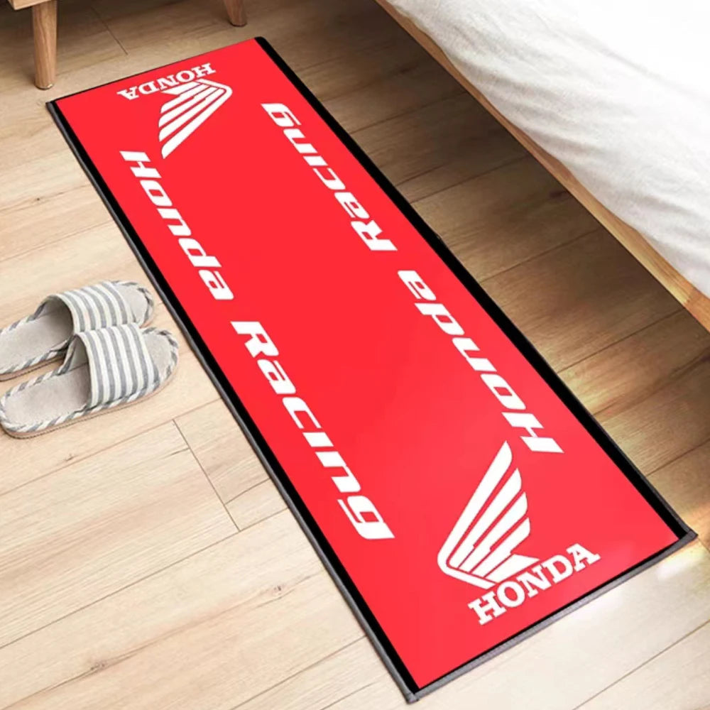HONDA Motorrad Garagenteppich - Racing Moto Display Matte rutschfest für Garage und Wohnzimmer