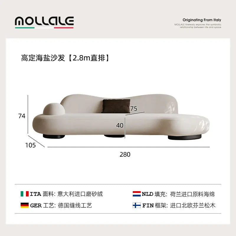 Sectional Modern Living Room Sofas Lazy Floor White Curved Living Room Sofas Relaxing Designer Muebles Postmodern Furniture