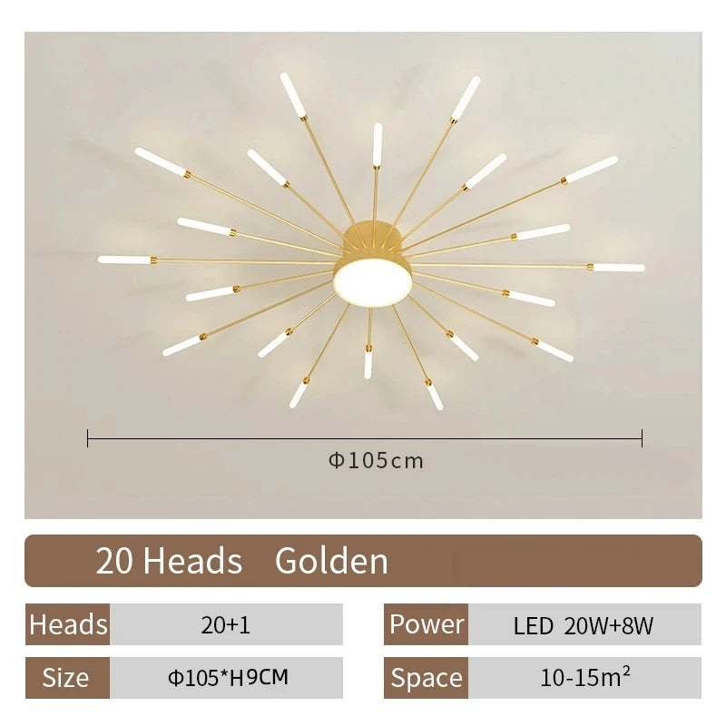 Moderne Designer LED Deckenlampe - Kreative Spiral-Leuchte für Wohnzimmer und Esszimmer