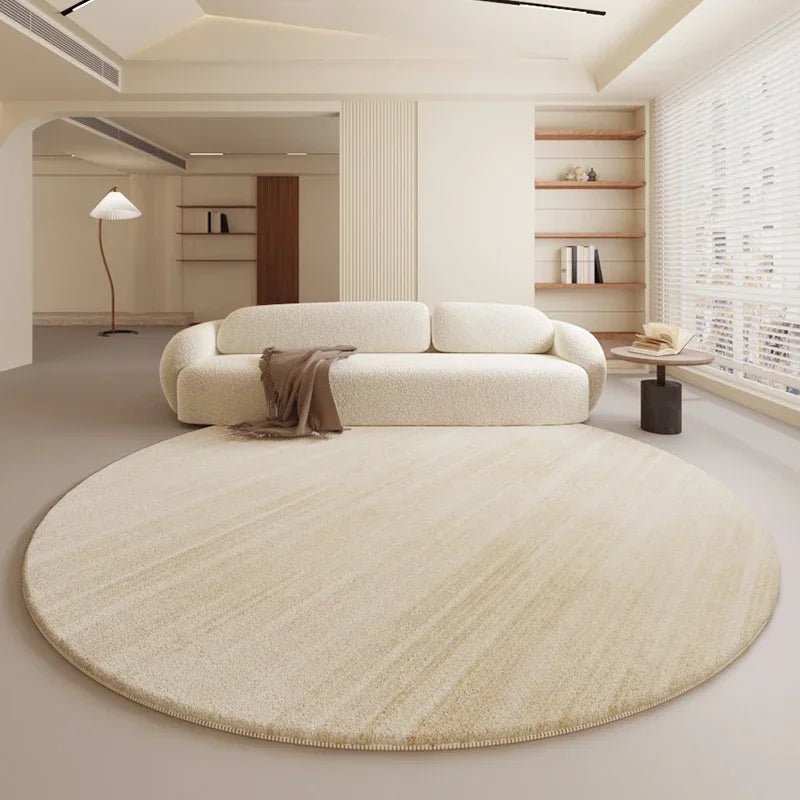 Creme-Stil Runder Teppich für Schlafzimmer