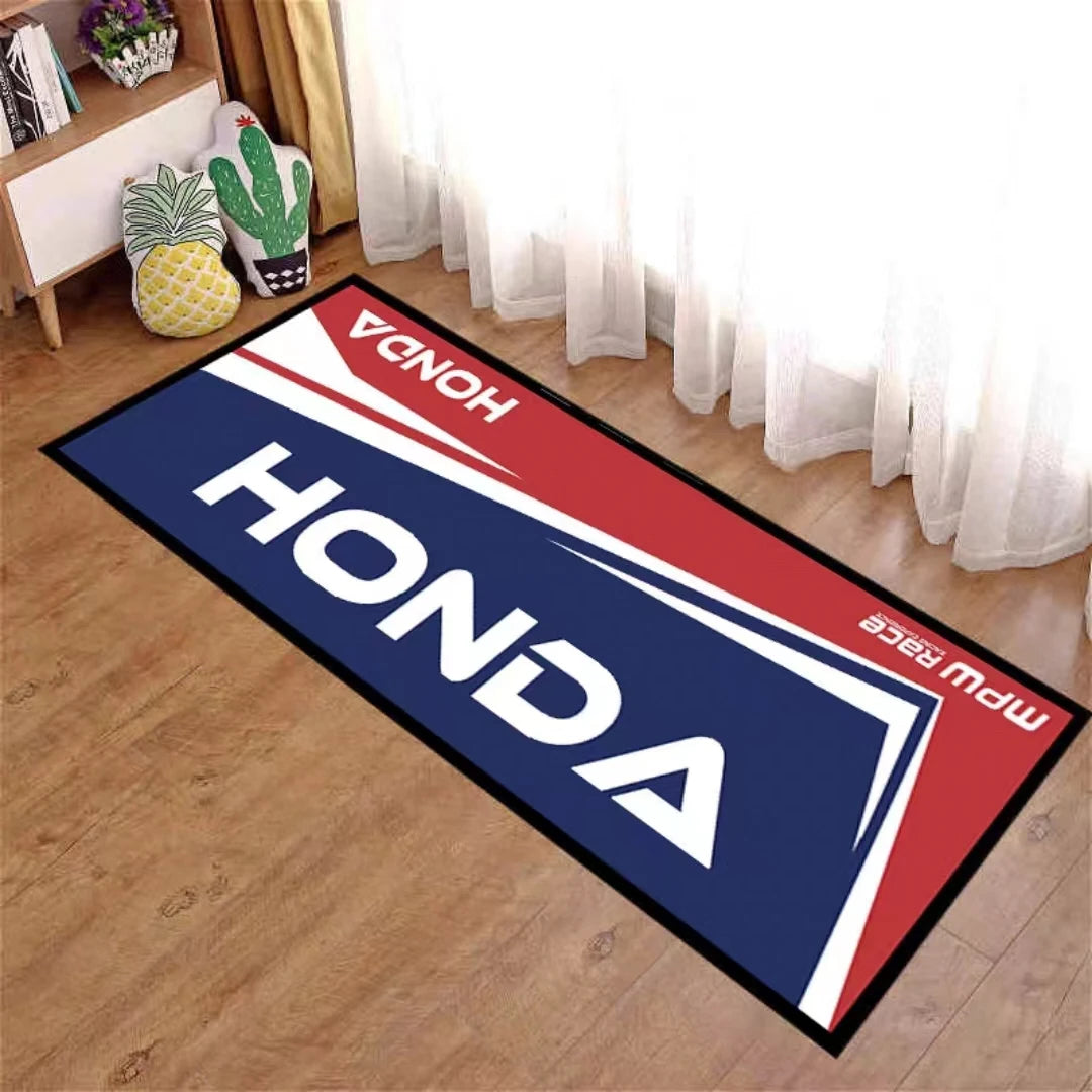 HONDA Motorrad Garagenteppich - Racing Moto Display Matte rutschfest für Garage und Wohnzimmer