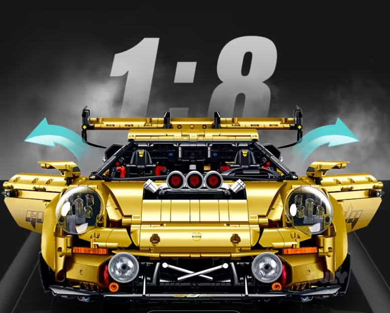 3824-teiliges Gilded Supercar-Bausteinset