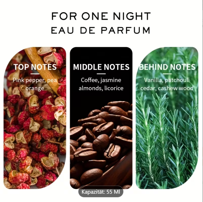 Premium Herrenparfüm, Vanille, Kaffee, Zeder, Holzduft, frischer Körperduft