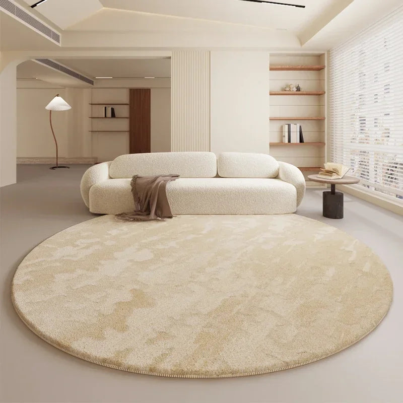 Creme-Stil Runder Teppich für Schlafzimmer
