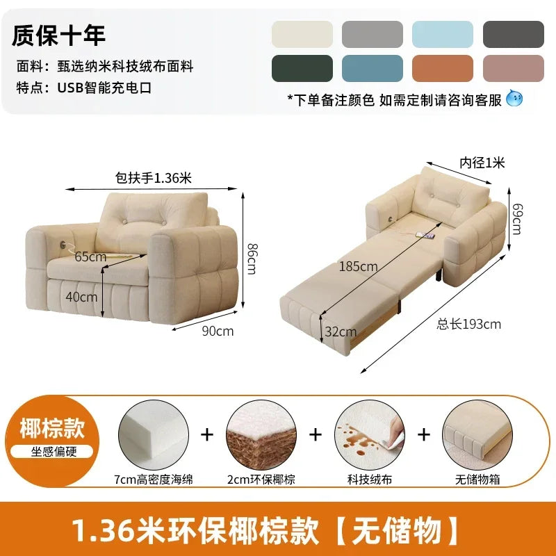 Elegantes Einzelsofa mit Armlehne - Europäisch Wasserdicht Modern für Bett und Apartment