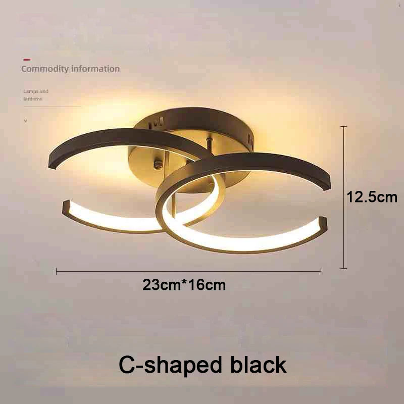 Moderne LED Deckenleuchte 2 Ringe
