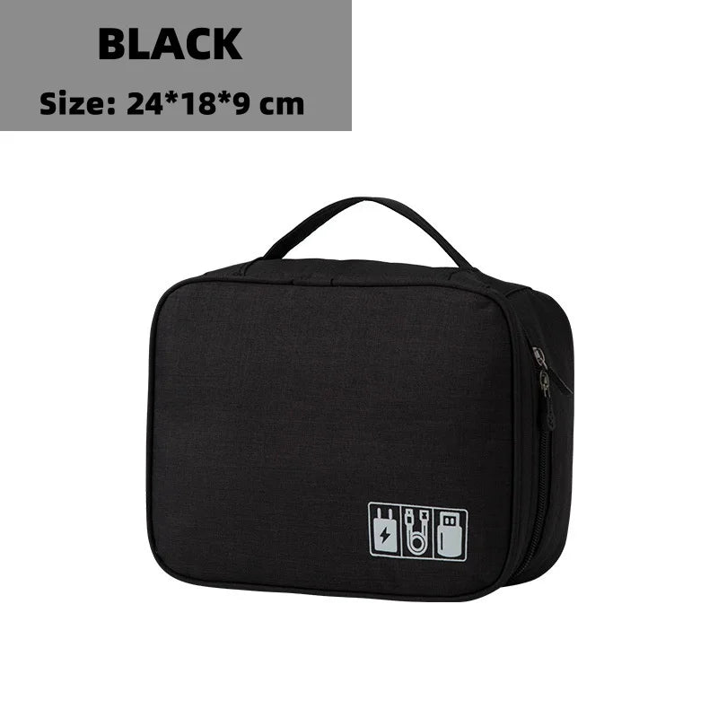 Reise Elektronik Organizer Tasche - Multifunktionale Aufbewahrung für Kopfhörer, Kabel und Zubehör
