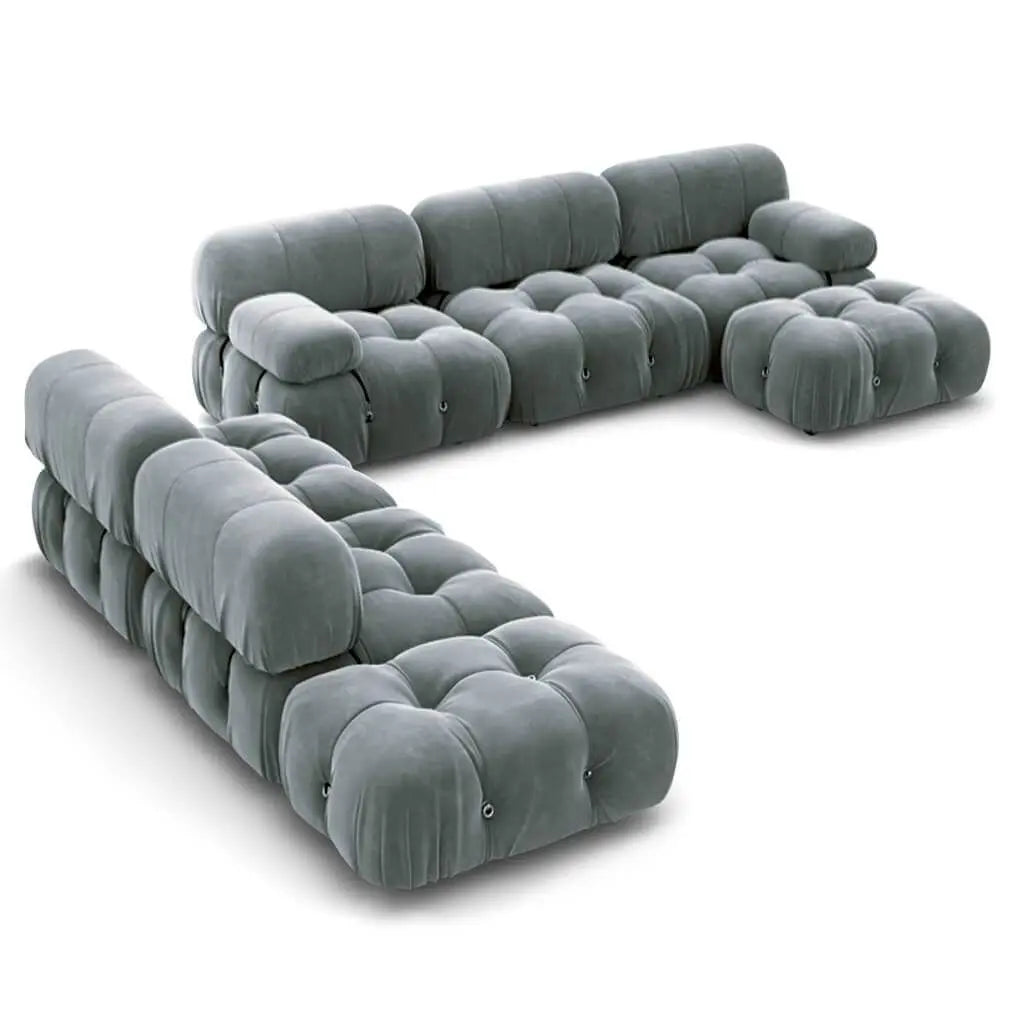 Italian minimalist sofa-bed dual function zero-wall-requiring adjustable feature fabric sofa velvet electric sofa