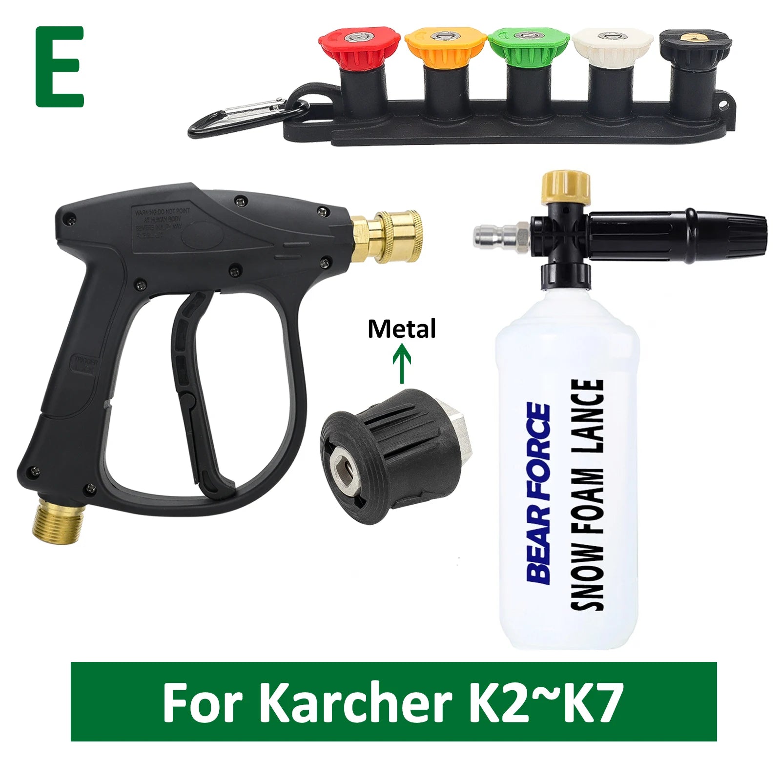 Pressure Washer Water Gun for Car Cleaning Hose Connector For Karcher Nilfisk Parkside Bosch Quick connector nozzles