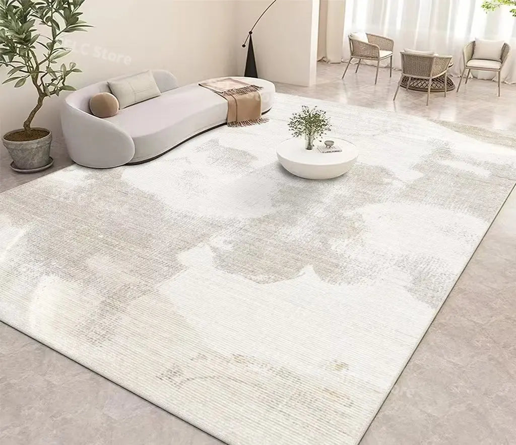 Minimalistischer Teppich Beige - Japanischer Stil für Wohnzimmer, Schlafzimmer und Garderobe