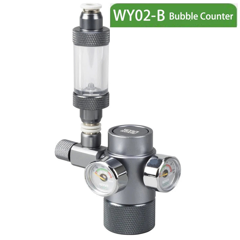 Aquarium DIY CO2 Pressure Reducing Valve Quick Insertion Bubble Gauge Electromagnetic Valve Fish Tank CO2 Regulator Equipment